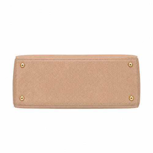 Bagzor Beige Structured Tote Handbag