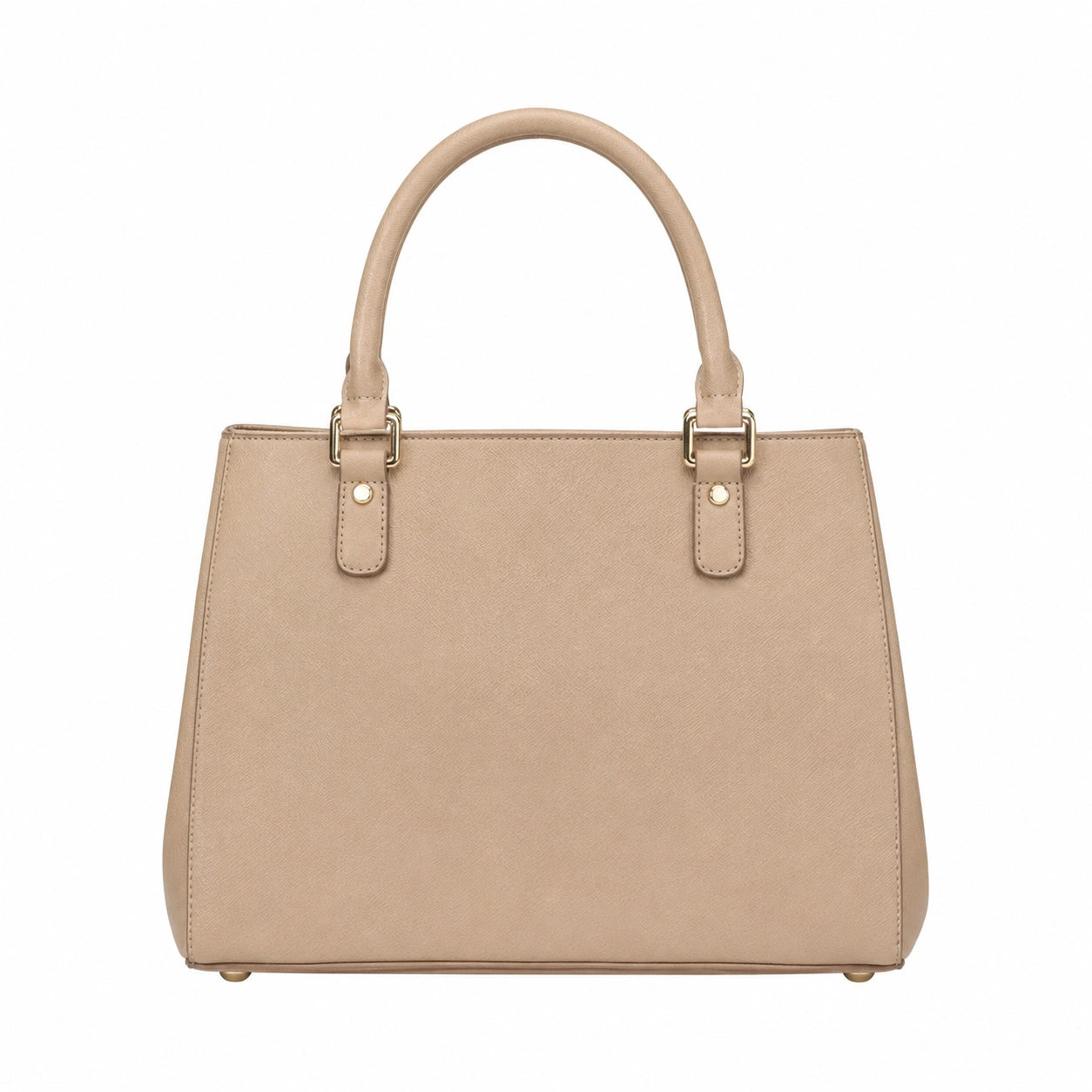 Bagzor Beige Structured Tote Handbag