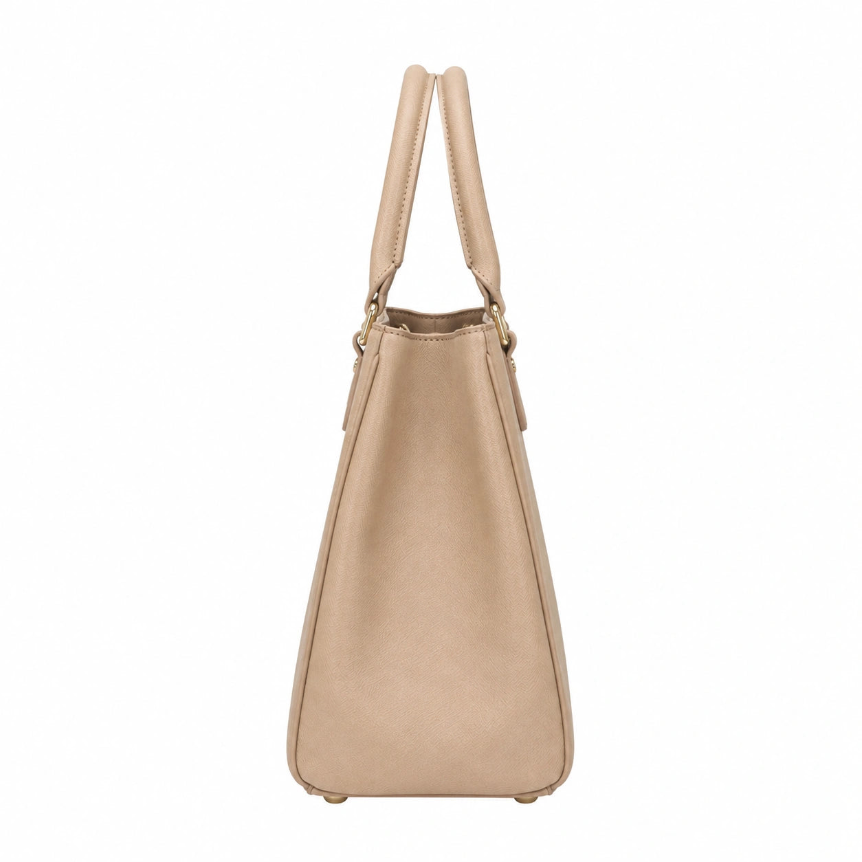 Bagzor Beige Structured Tote Handbag