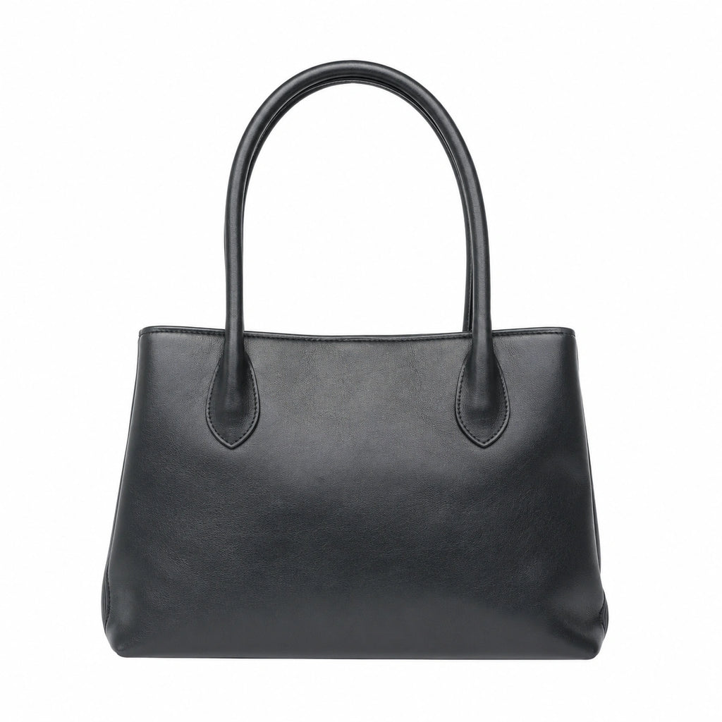 Bagzor Black Faux Leather Tote Shoulder Bag