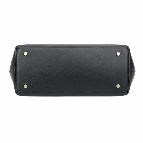 Bagzor Black Faux Leather Tote Shoulder Bag