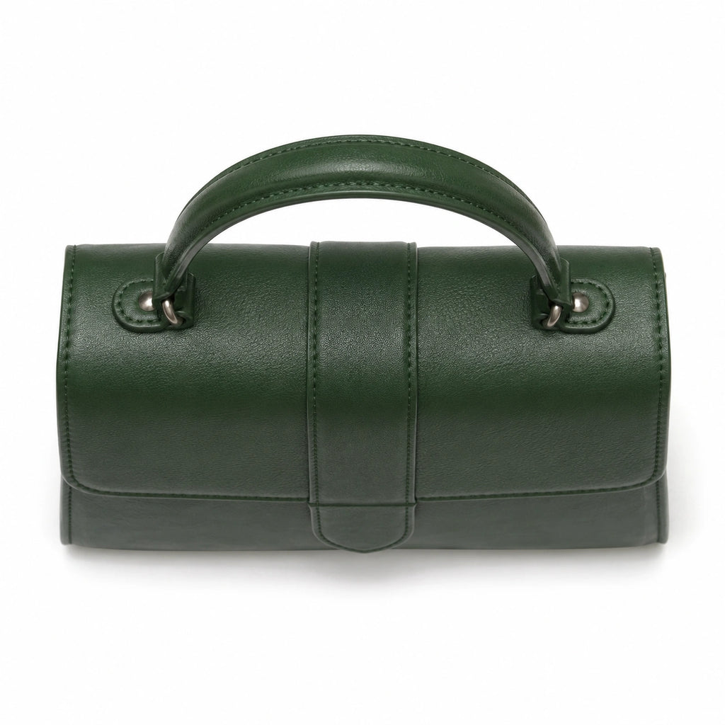 Bagzor Green Structured Top Handle Handbag