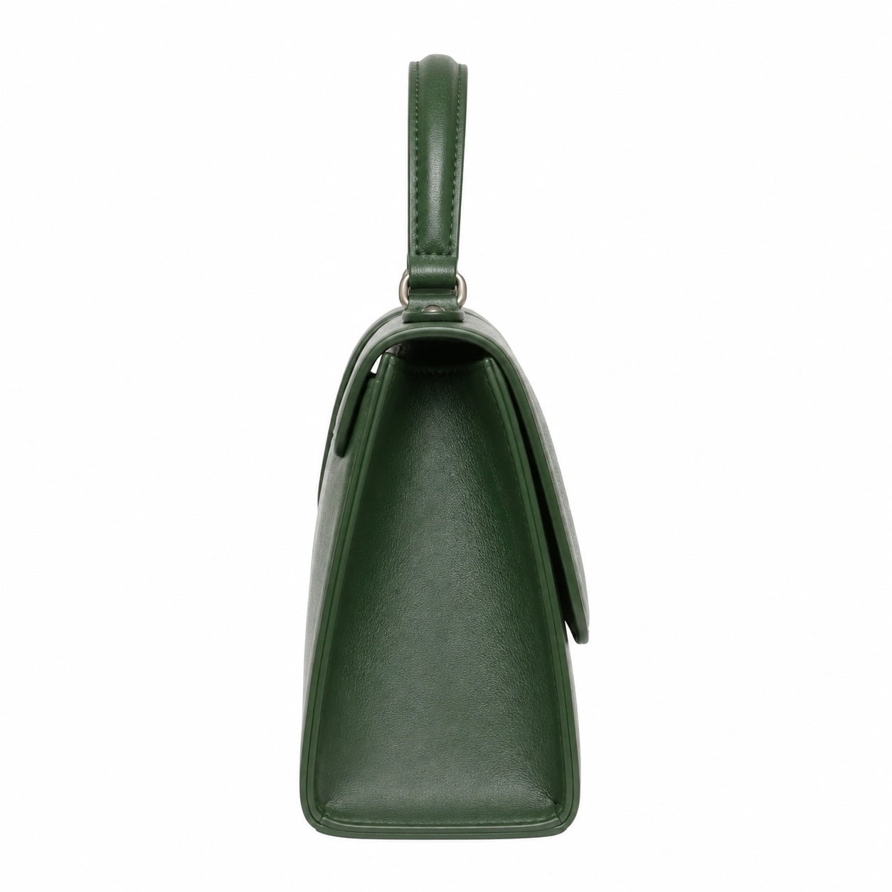 Bagzor Green Structured Top Handle Handbag