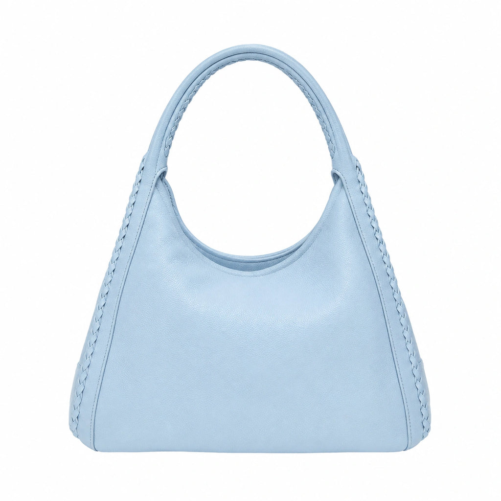 Bagzor Light Blue Braided Shoulder Handbag
