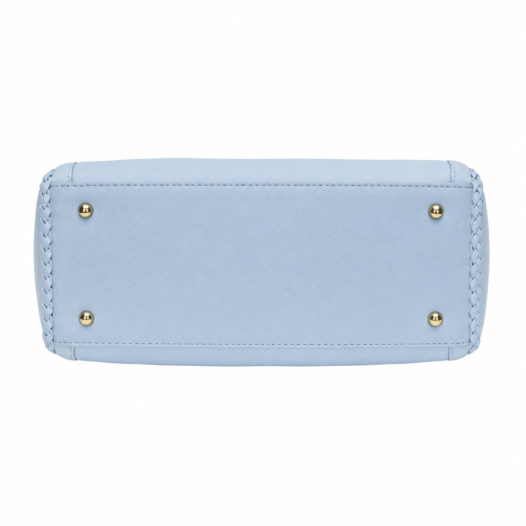 Bagzor Light Blue Braided Shoulder Handbag