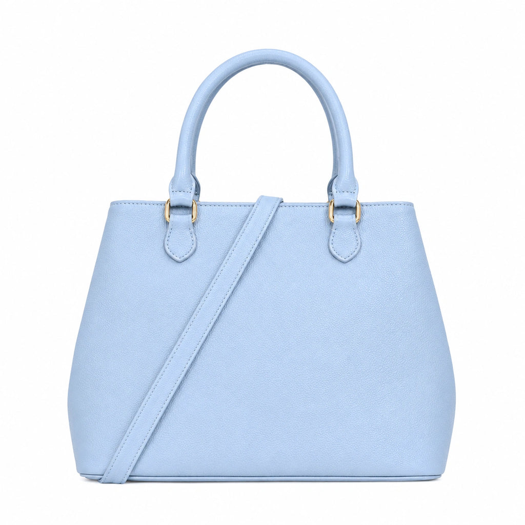 Bagzor Light Blue Structured Satchel Handbag