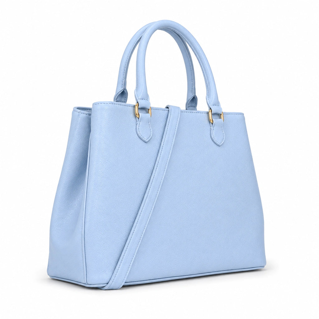 Bagzor Light Blue Structured Satchel Handbag