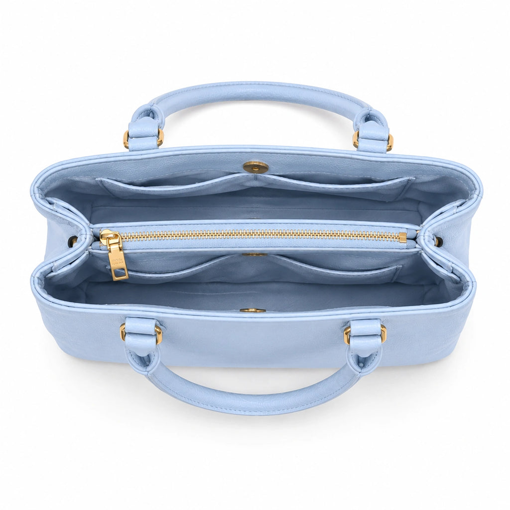 Bagzor Light Blue Structured Satchel Handbag