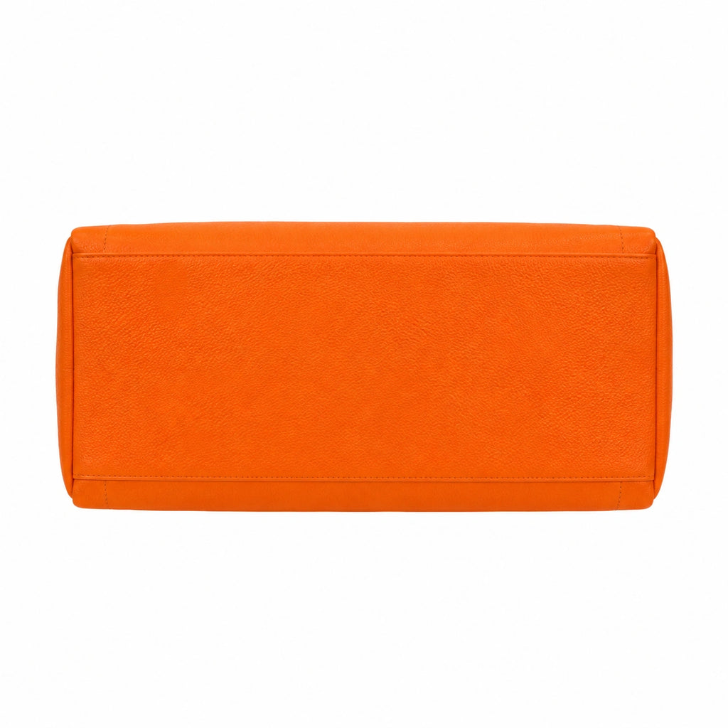 Bagzor Orange Structured Tote Handbag