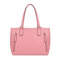 Bagzor Pink Faux Leather Tote Shoulder Bag